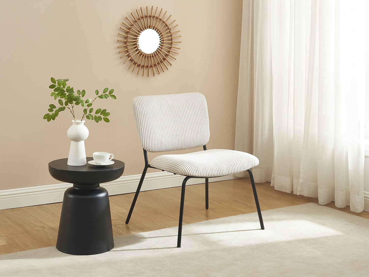 Vente-unique Sessel - Cord - Beige - Lovunia Von Maison Céphy