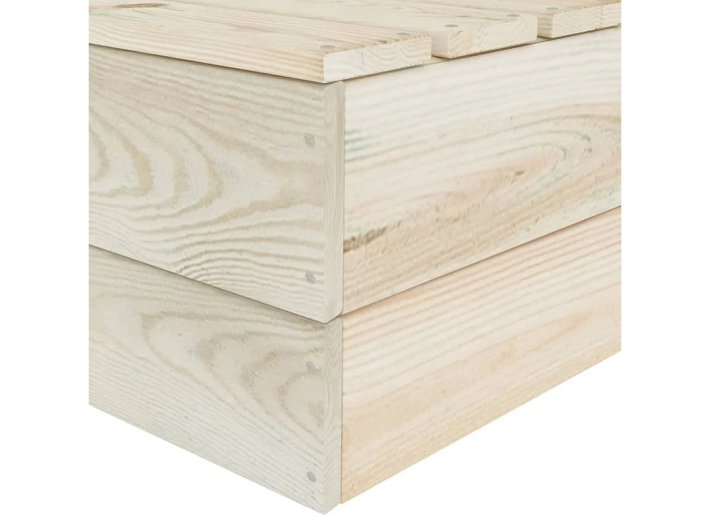 Divano da giardino pallet a 3 posti in legno di abete impregnato 02_0013288