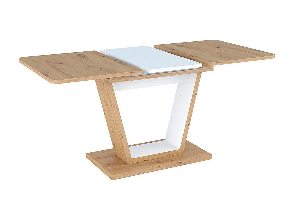 Tavolo da pranzo allungabile Lewis 120-160 cm in rovere e bianco opaco