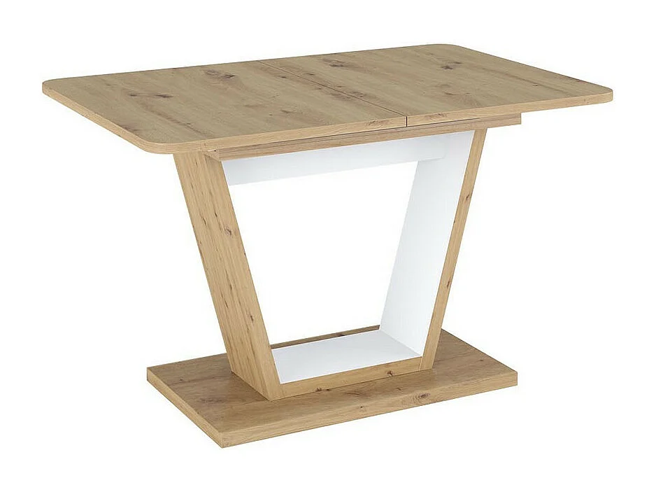 Tavolo da pranzo allungabile Lewis 120-160 cm in rovere e bianco opaco