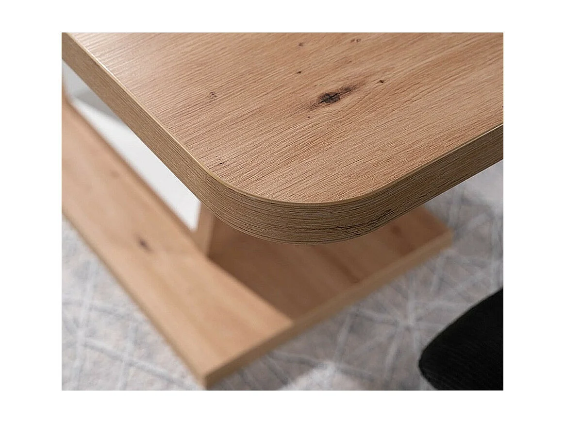 Tavolo da pranzo allungabile Lewis 120-160 cm in rovere e bianco opaco