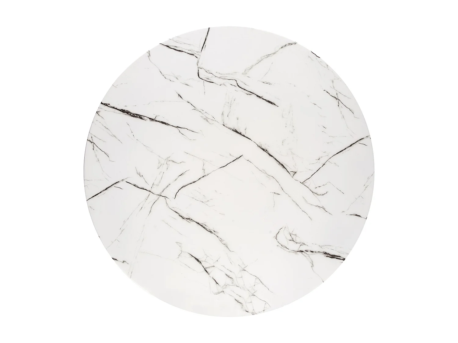 Table 100cm avec plateau aspect marbre blanc et pied doré Mezzo