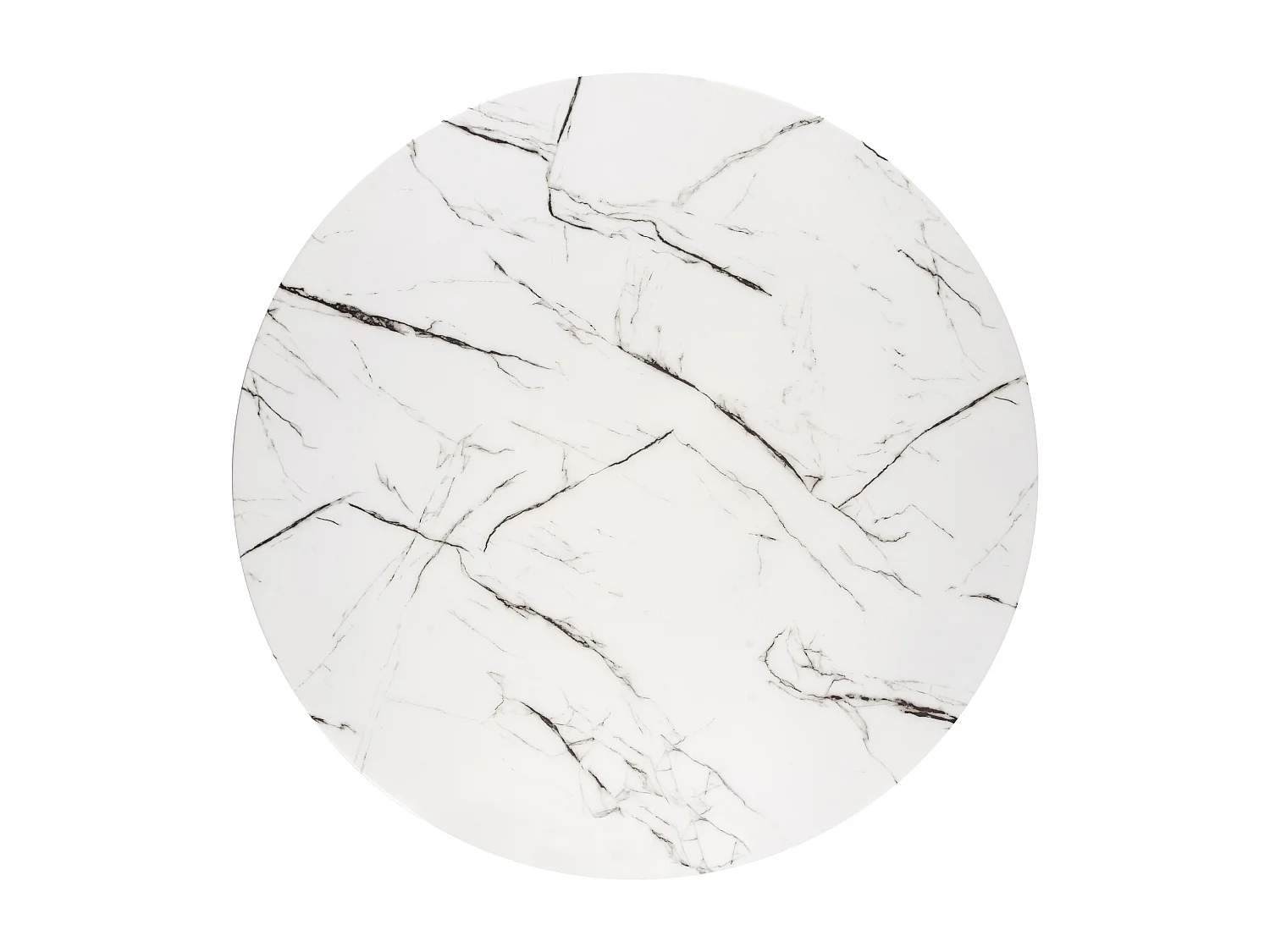 Table 100cm avec plateau aspect marbre blanc et pied doré Mezzo