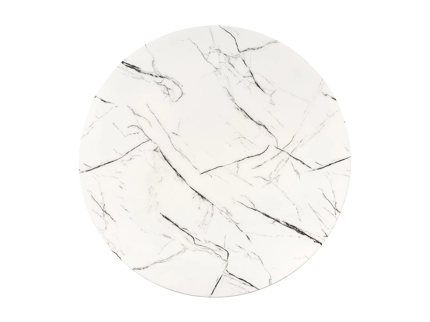 Table 100cm avec plateau aspect marbre blanc et pied doré Mezzo