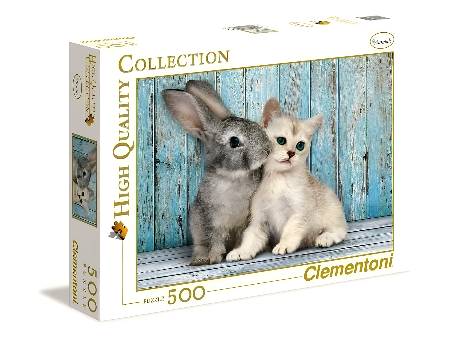 PUZZLE 500 pieces - Chaton et Lapin - 49 X 36 cm