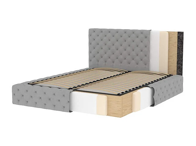 Lit King L (180x200)/Tissu/Vert