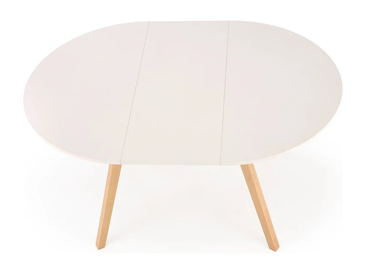 Esstisch Ruben-K (72x102-142)/Erweiterbar/Weiss&Braun