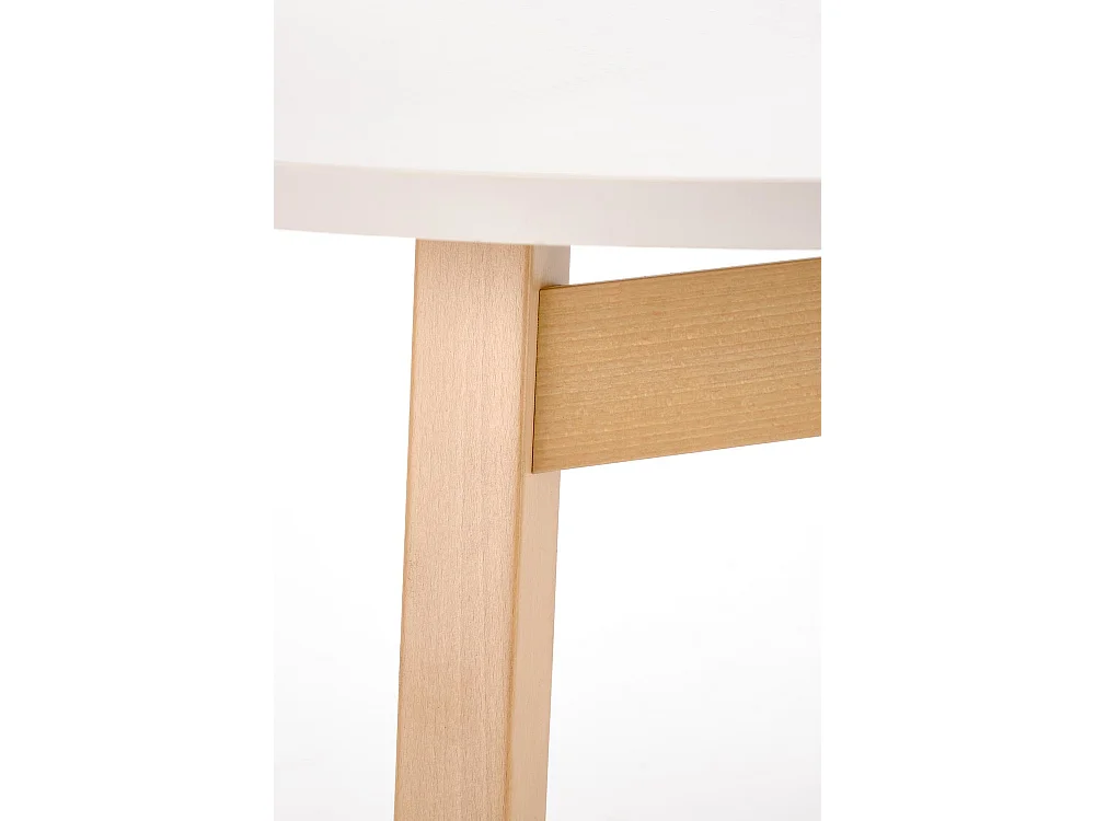 Esstisch Ruben-K (72x102-142)/Erweiterbar/Weiss&Braun