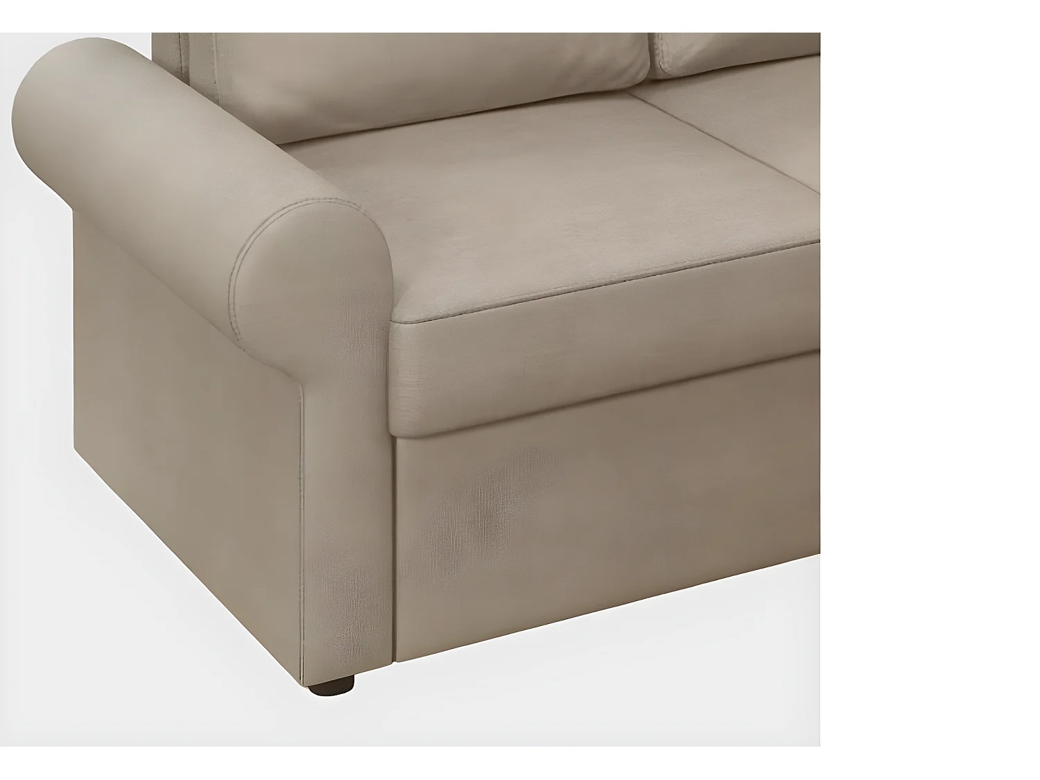 Divano d'angolo Paco L/Tessuto/Beige