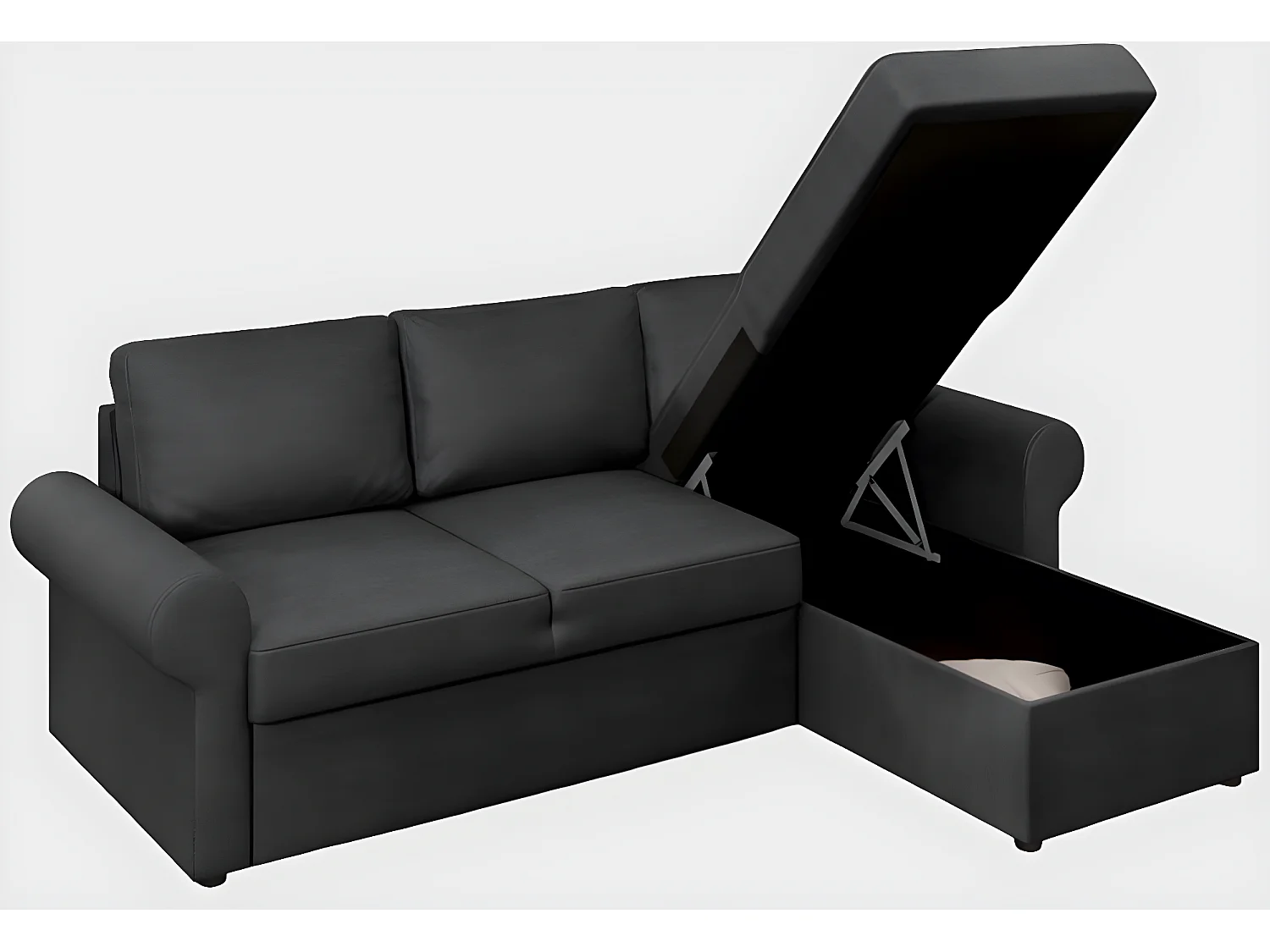 Canapé Corner Paco R/Tissu/Anthracite