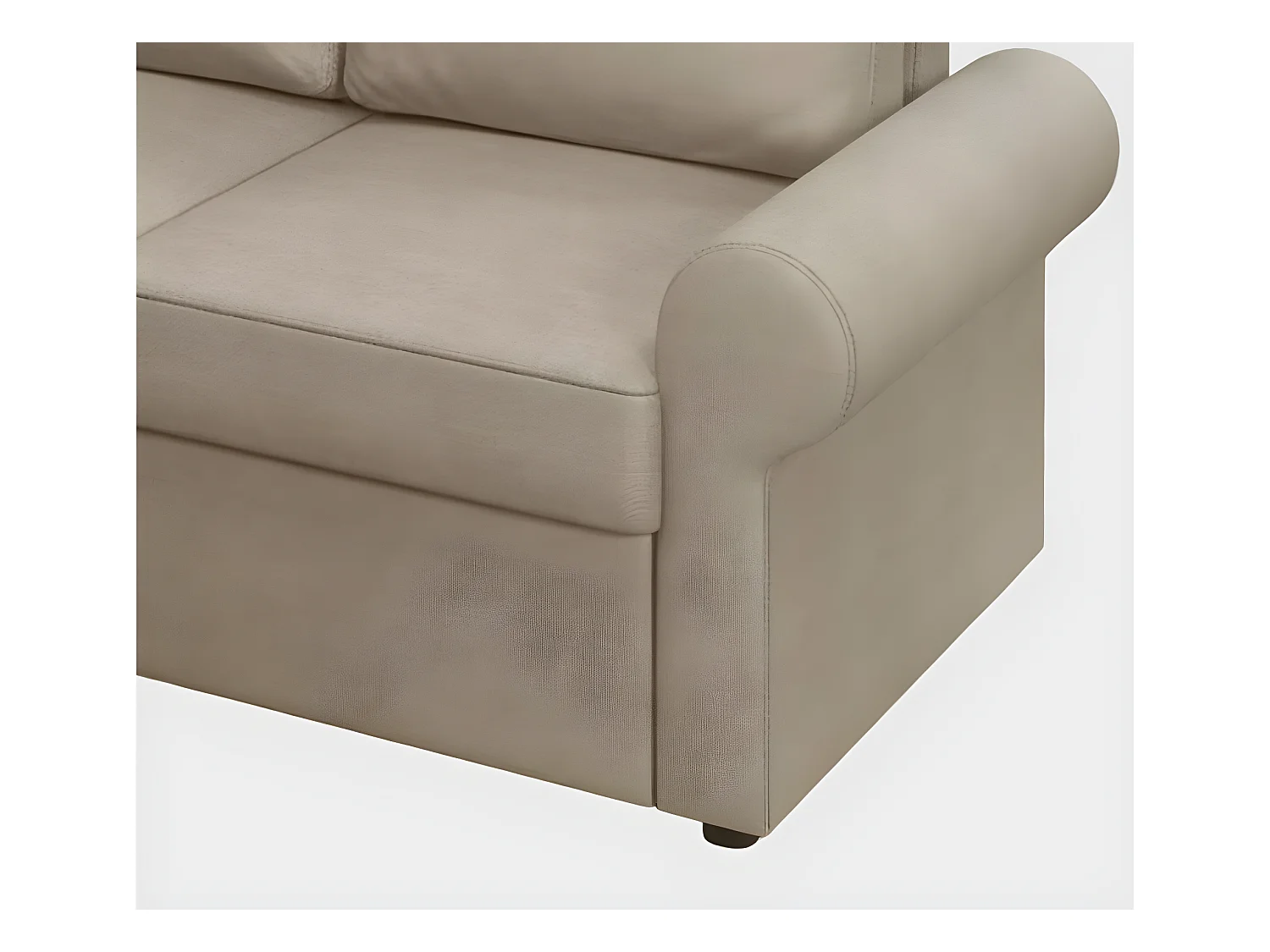 Canapé Corner Paco R/Tissu/Beige