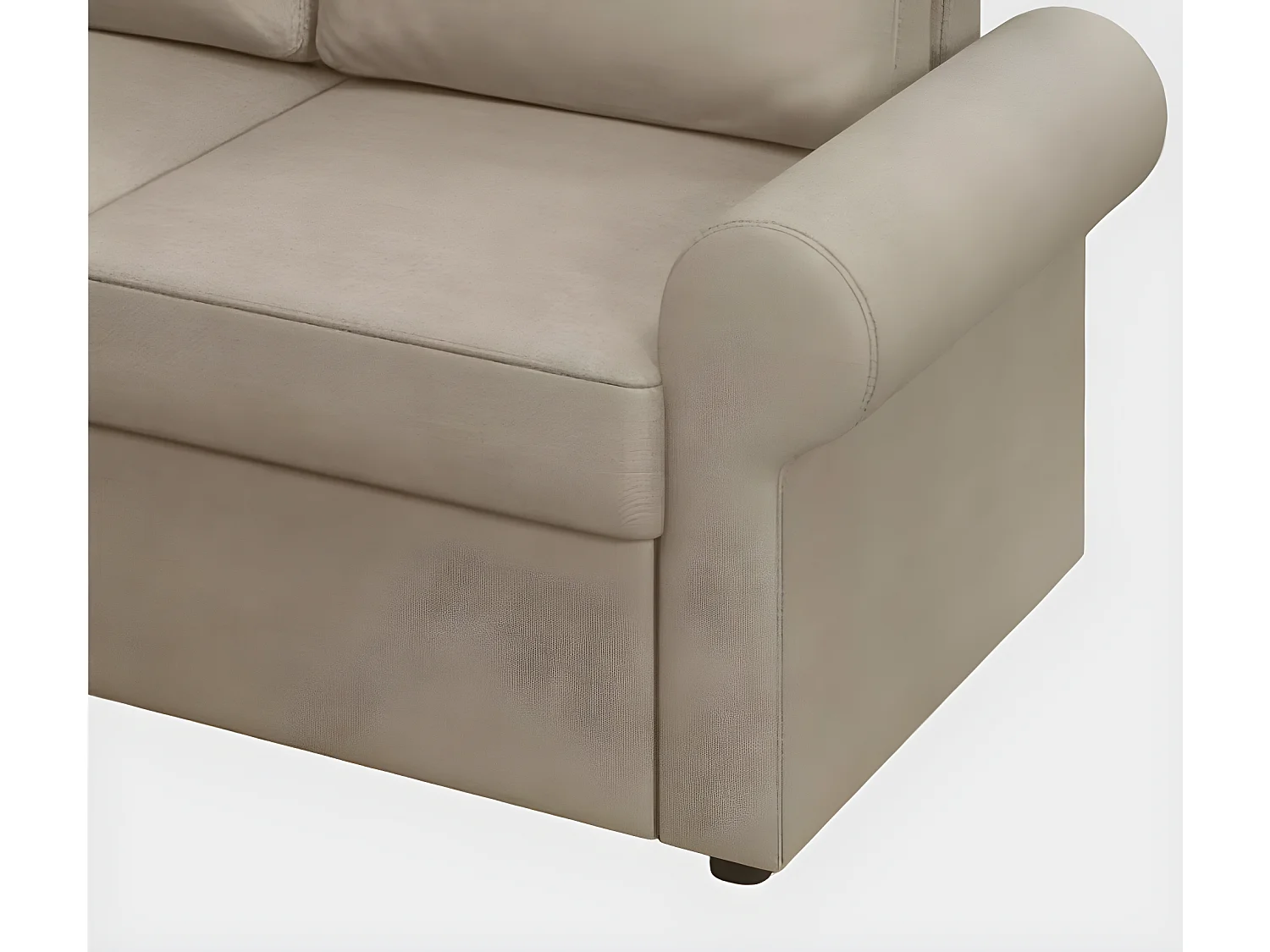 Canapé Corner Paco R/Tissu/Beige