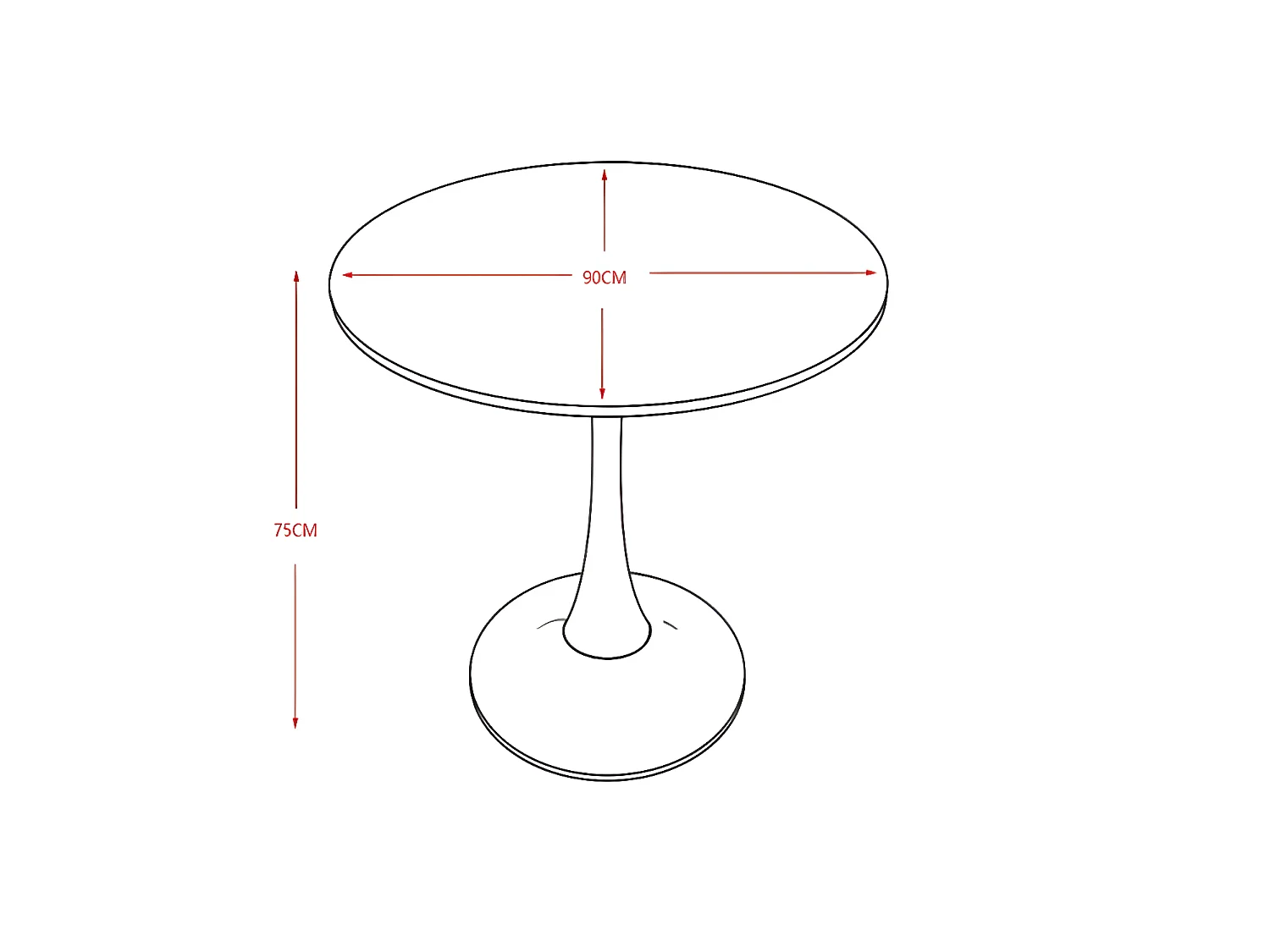 Table de salle à manger Style Lux (O90)