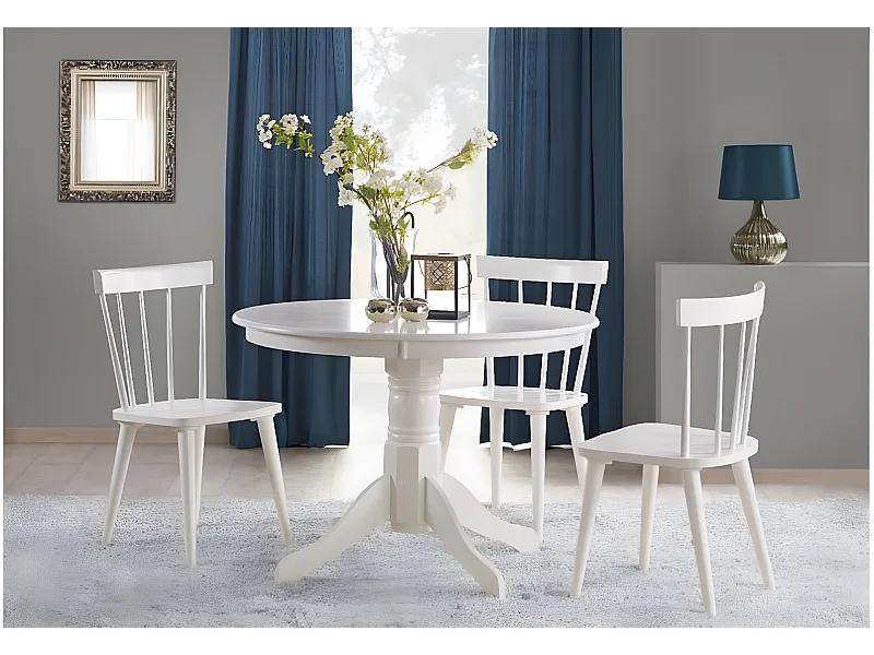 Tavolo da pranzo Gloster (O106)/Rotondo/MDF/Bianco