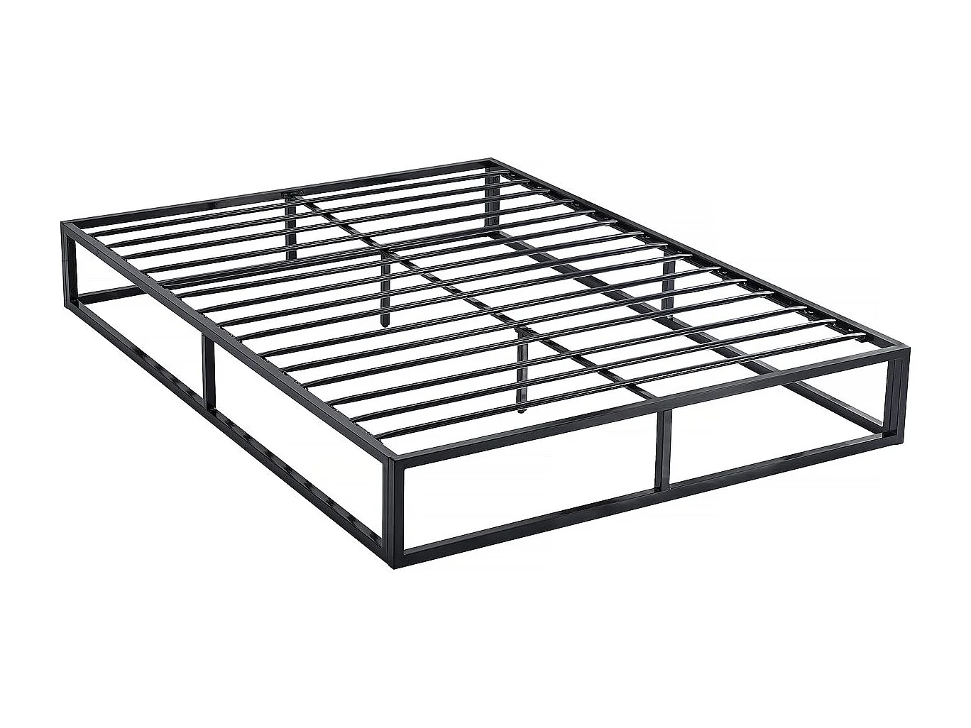 Tweepersoonsbed bedframe bed metaal 140 x 190 cm - Zwart