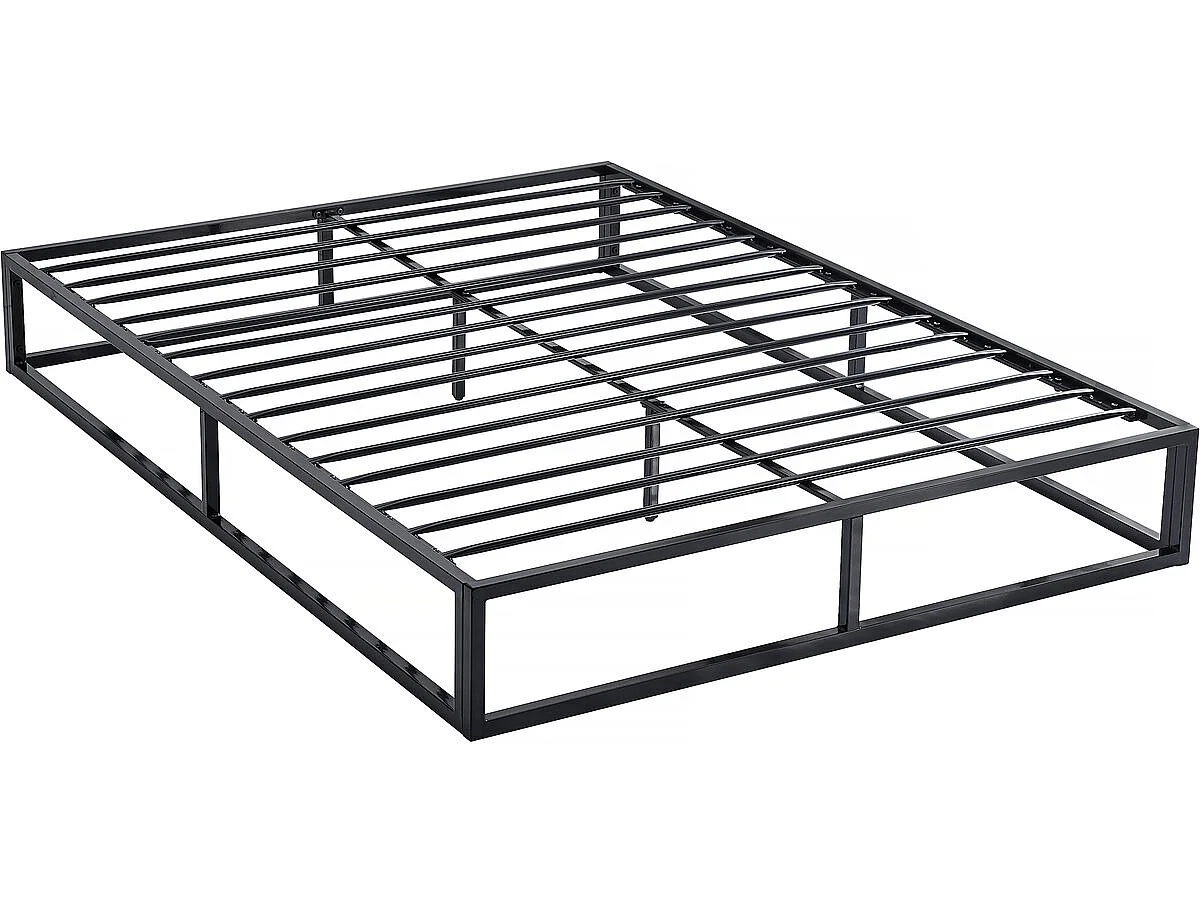 Tweepersoonsbed bedframe bed metaal 140 x 190 cm - Zwart