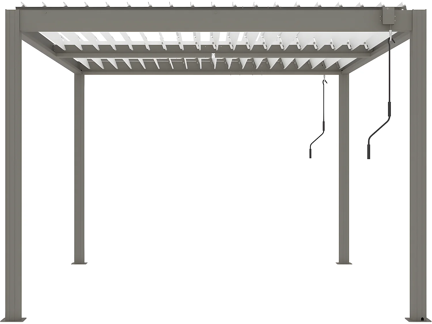 Pérgola bioclimática em alumínio com LED "Windsor" 3 x 4 - Taupe