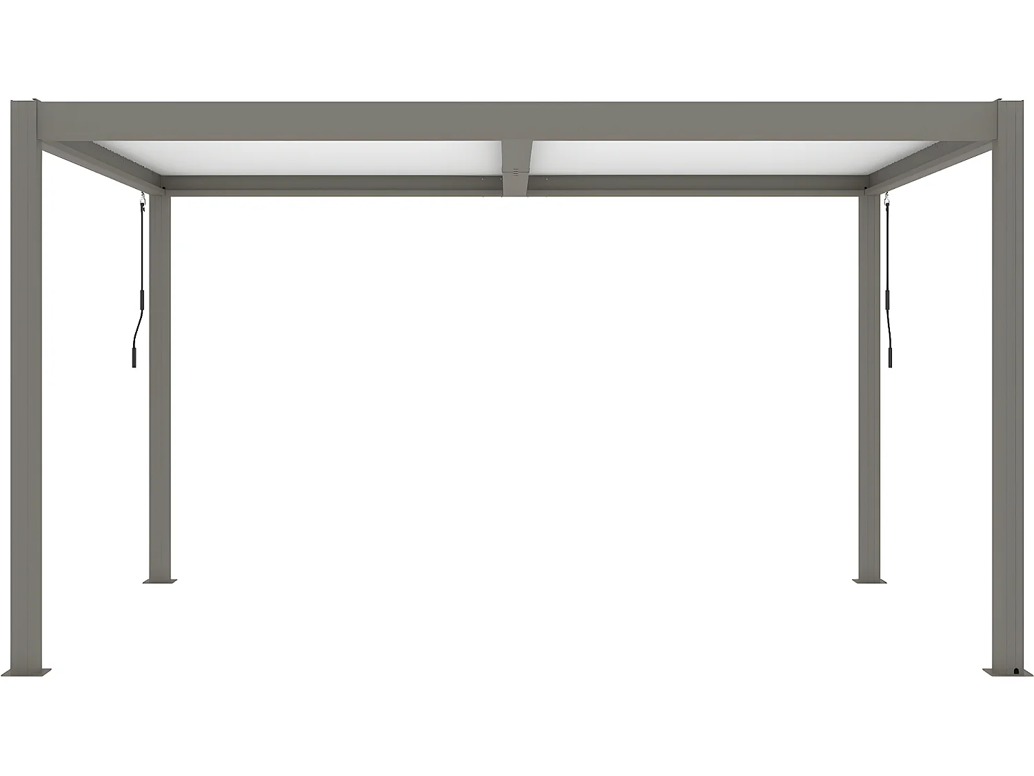 Pérgola bioclimática em alumínio com LED "Windsor" 3 x 4 - Taupe