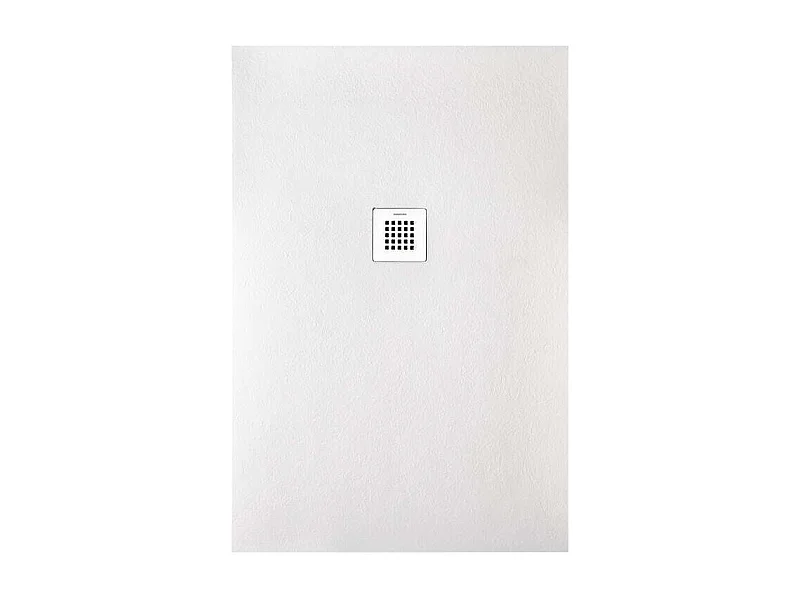 Plato de ducha extraplano STRATO con superficie de pizarra, rectangular, blanco  80 x 180 cm