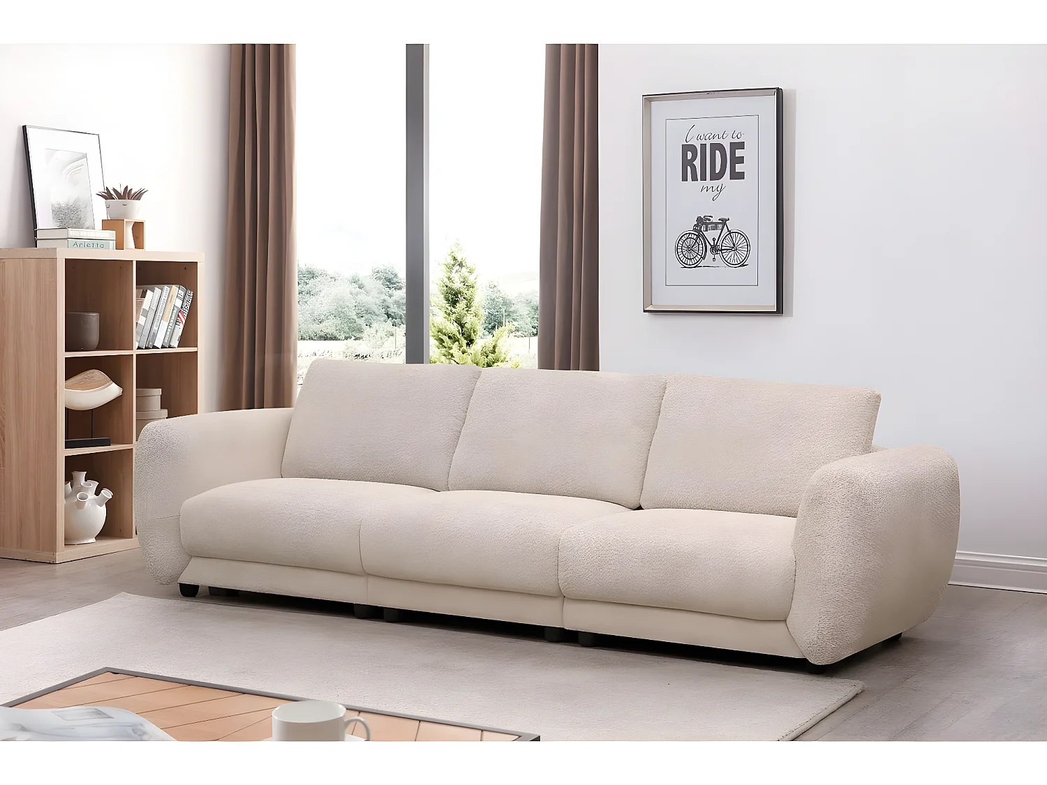 Sofá vertical "Saint Germain" - 3 plazas - Beige