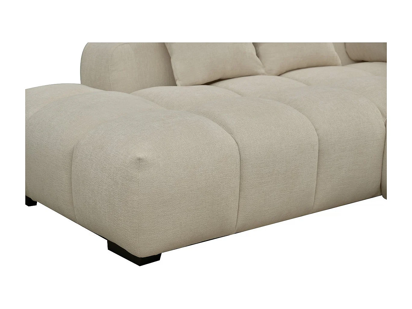 Ecksofa aus Stoff "Monceau" - 3-Sitzer - Beige
