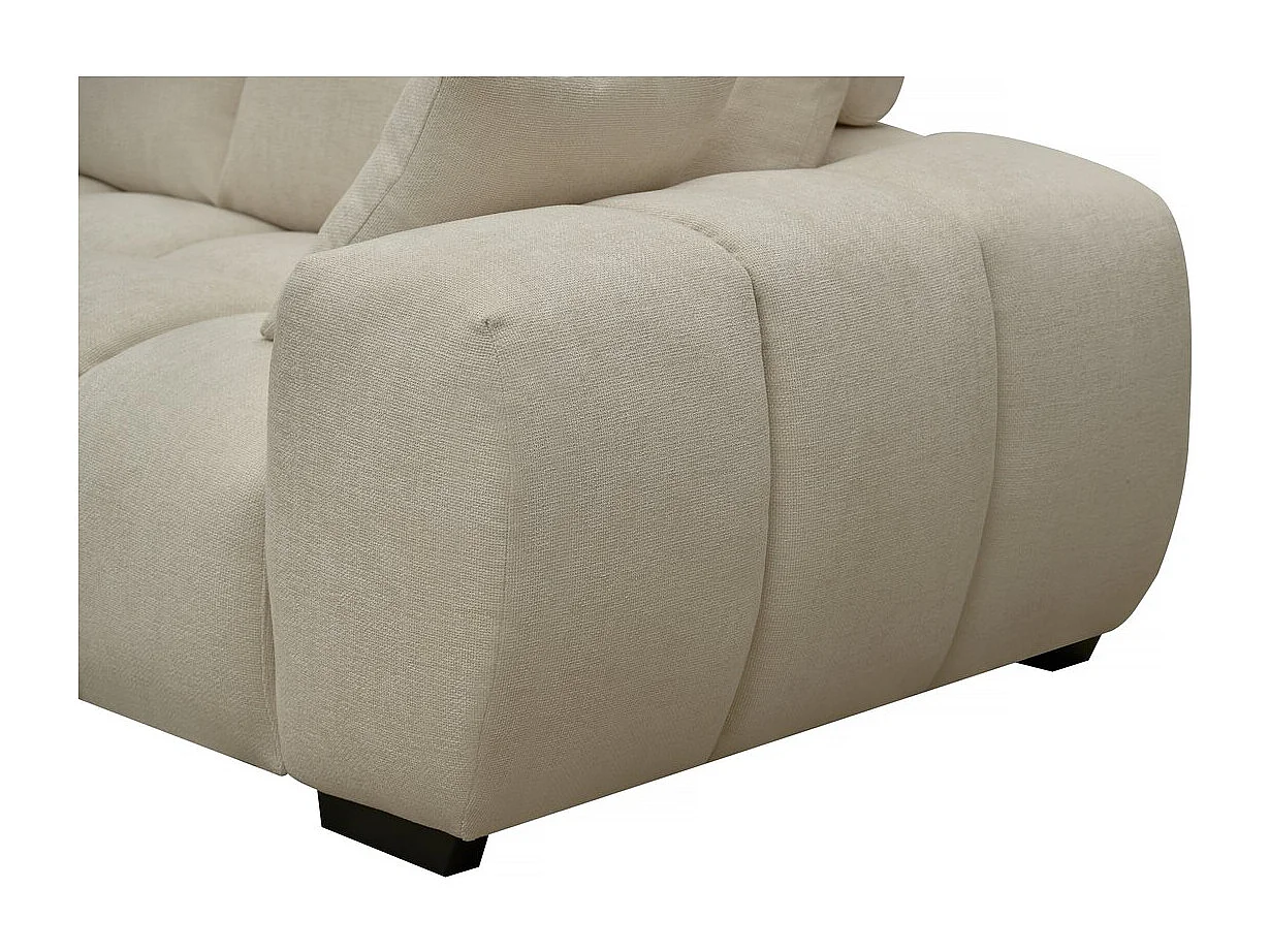 Divano angolare in tessuto "Monceau" – 3 posti – Beige