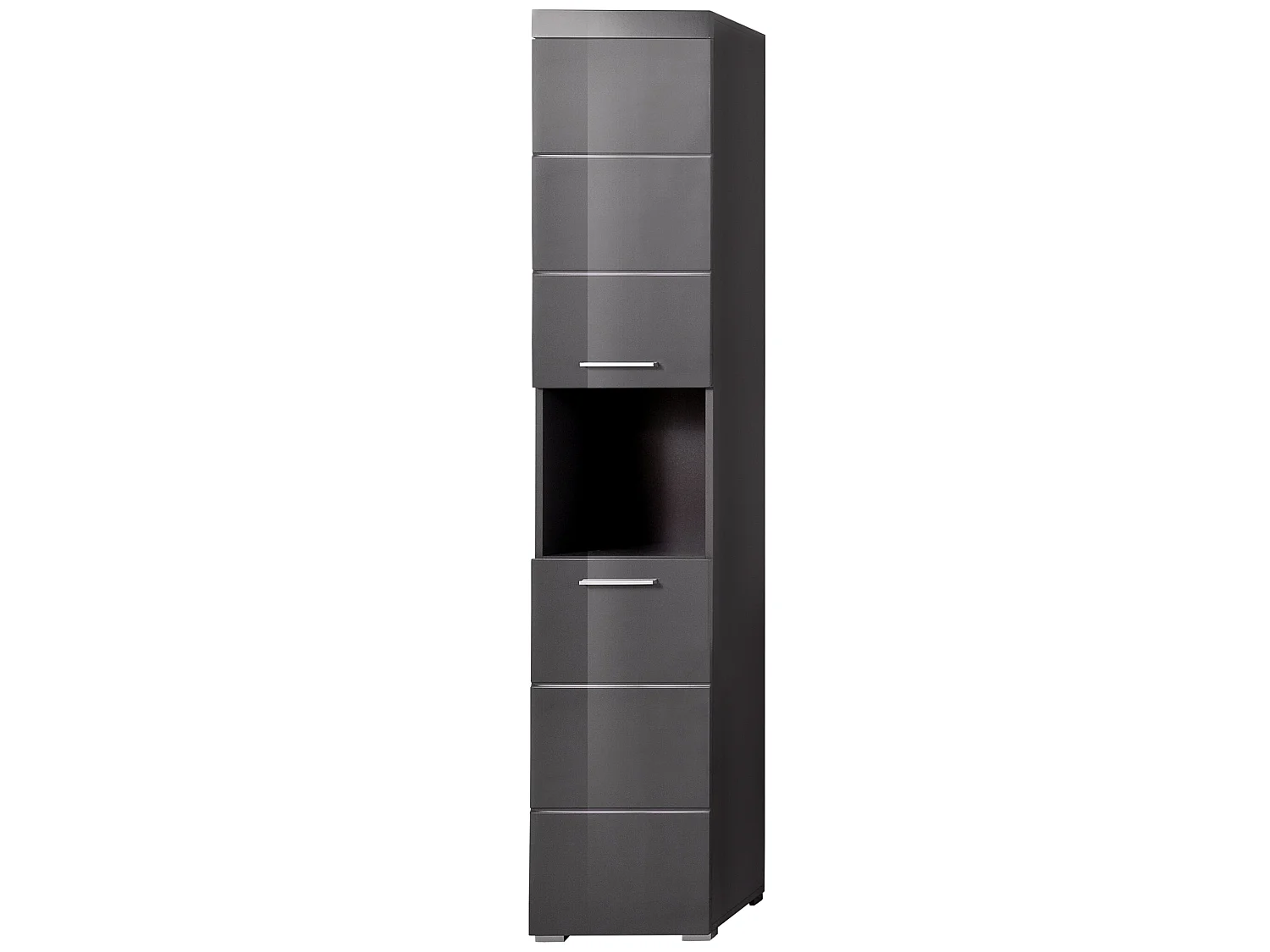 Colonne de salle de bain avec 2 portes coloris anthracite mat, gris anthracite