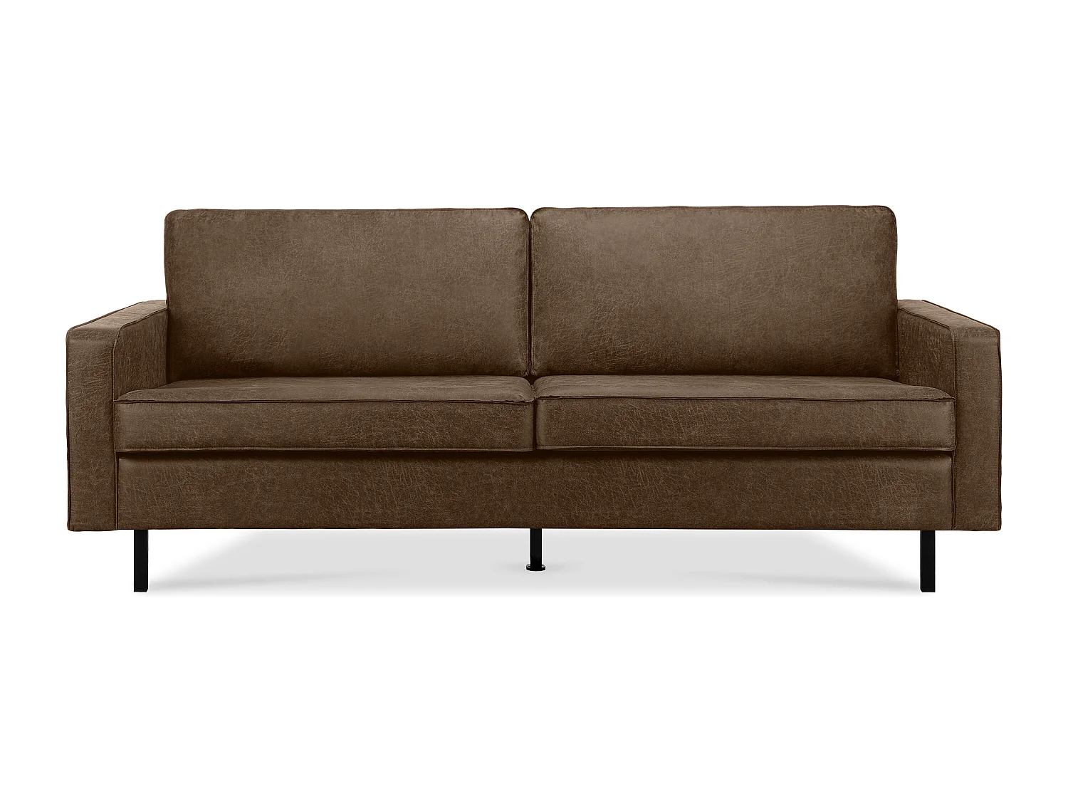 Canapé-lit 3 places avec accoudoirs - marron foncé - INVIA