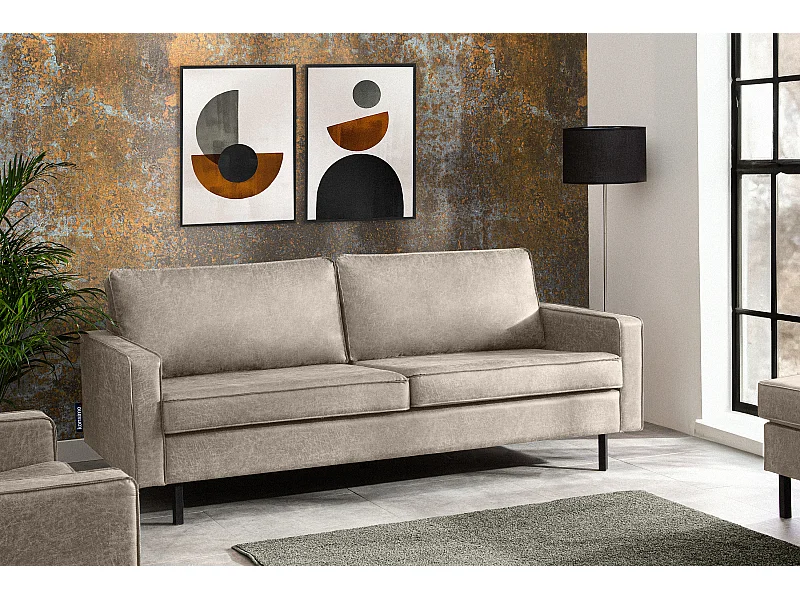 Dreisitzer-Schlafsofas mit Armlehnen - hellgrau - INVIA