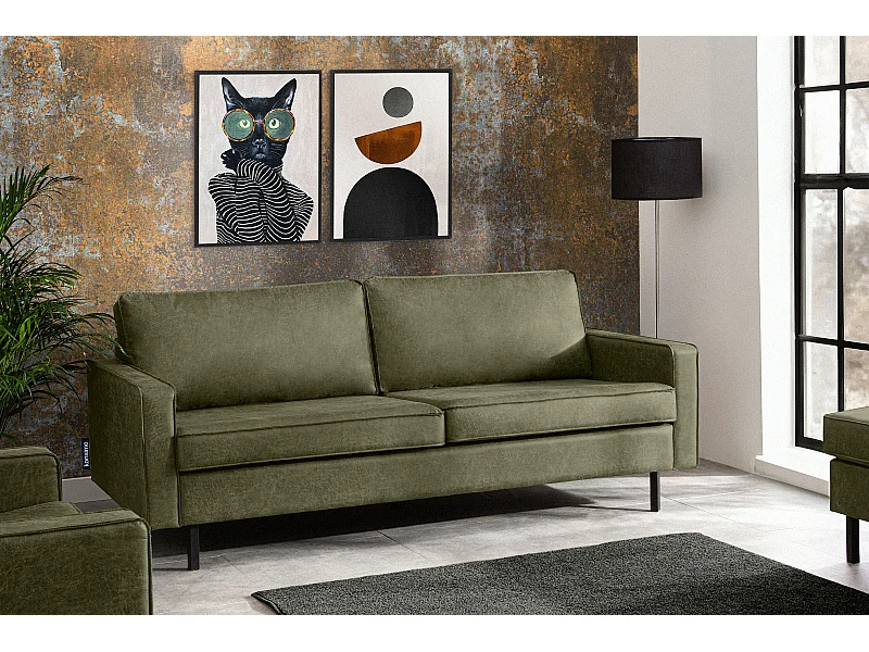 Dreisitzer-Schlafsofas mit Armlehnen - grün - INVIA