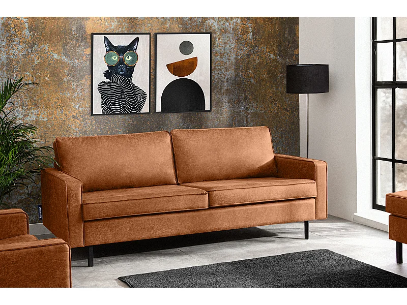 Dreisitzer-Schlafsofas mit Armlehnen - rot - INVIA