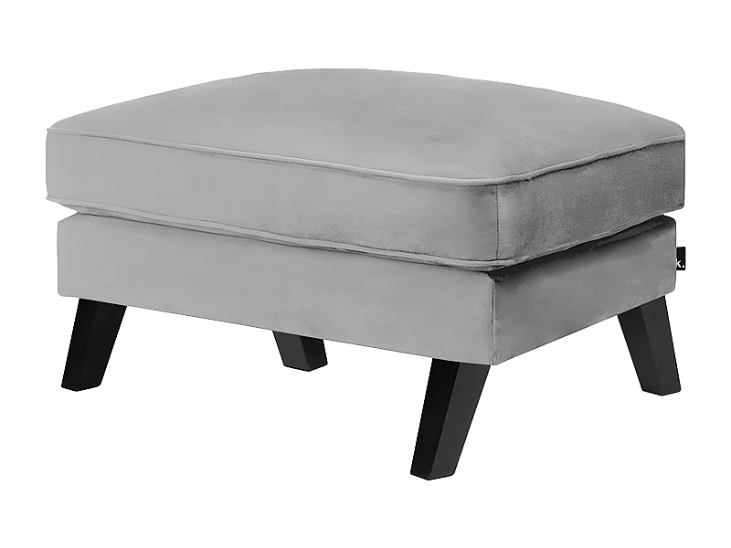 Sitzhocker zeitloses Design und pflegeleichter Stoff - hellgrau - MILES