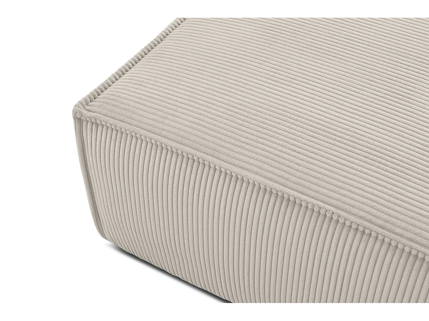 Sitzpouf gefederte Sitzfläche - creme - NAPI