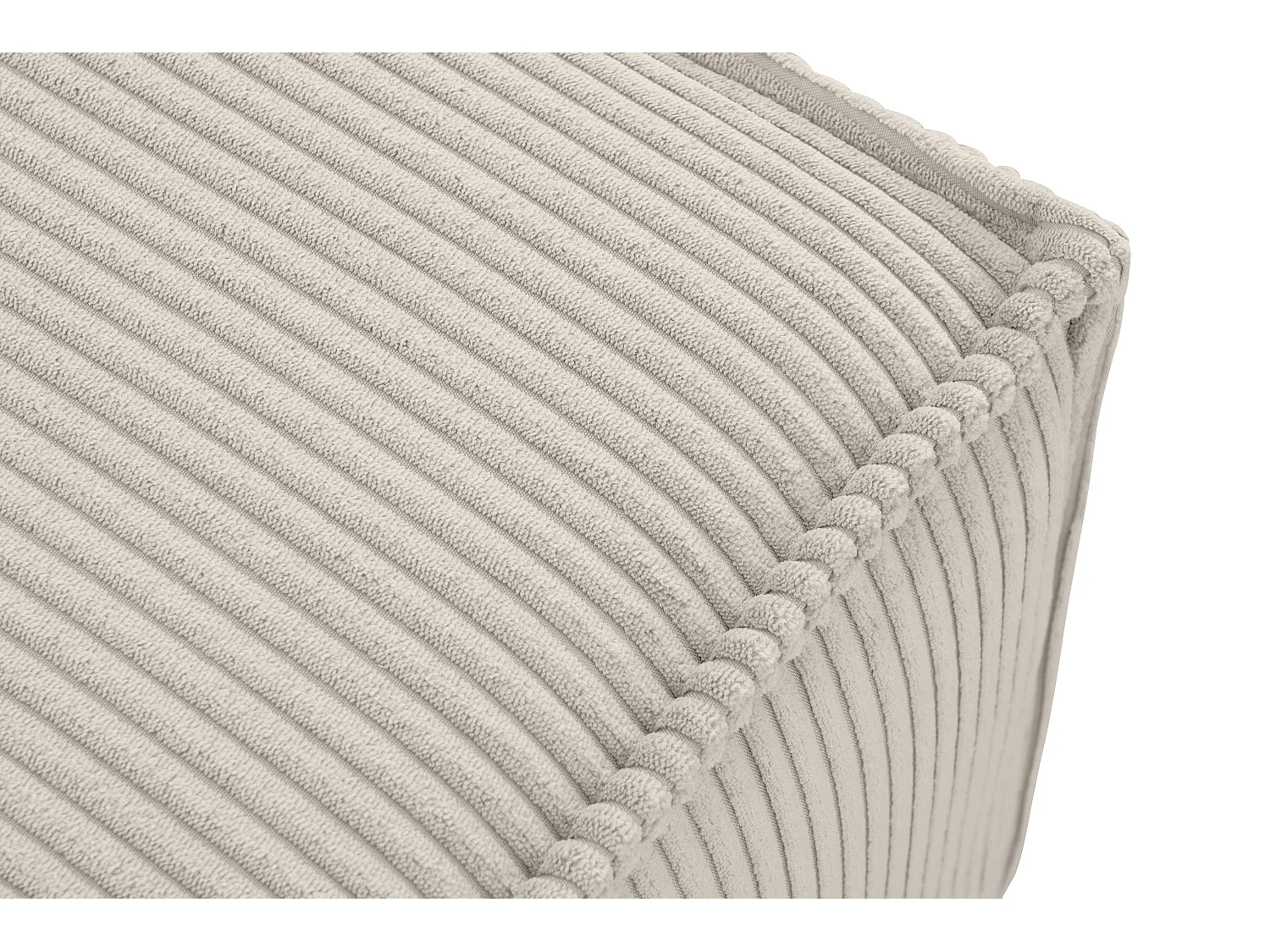 Sitzpouf gefederte Sitzfläche - creme - NAPI