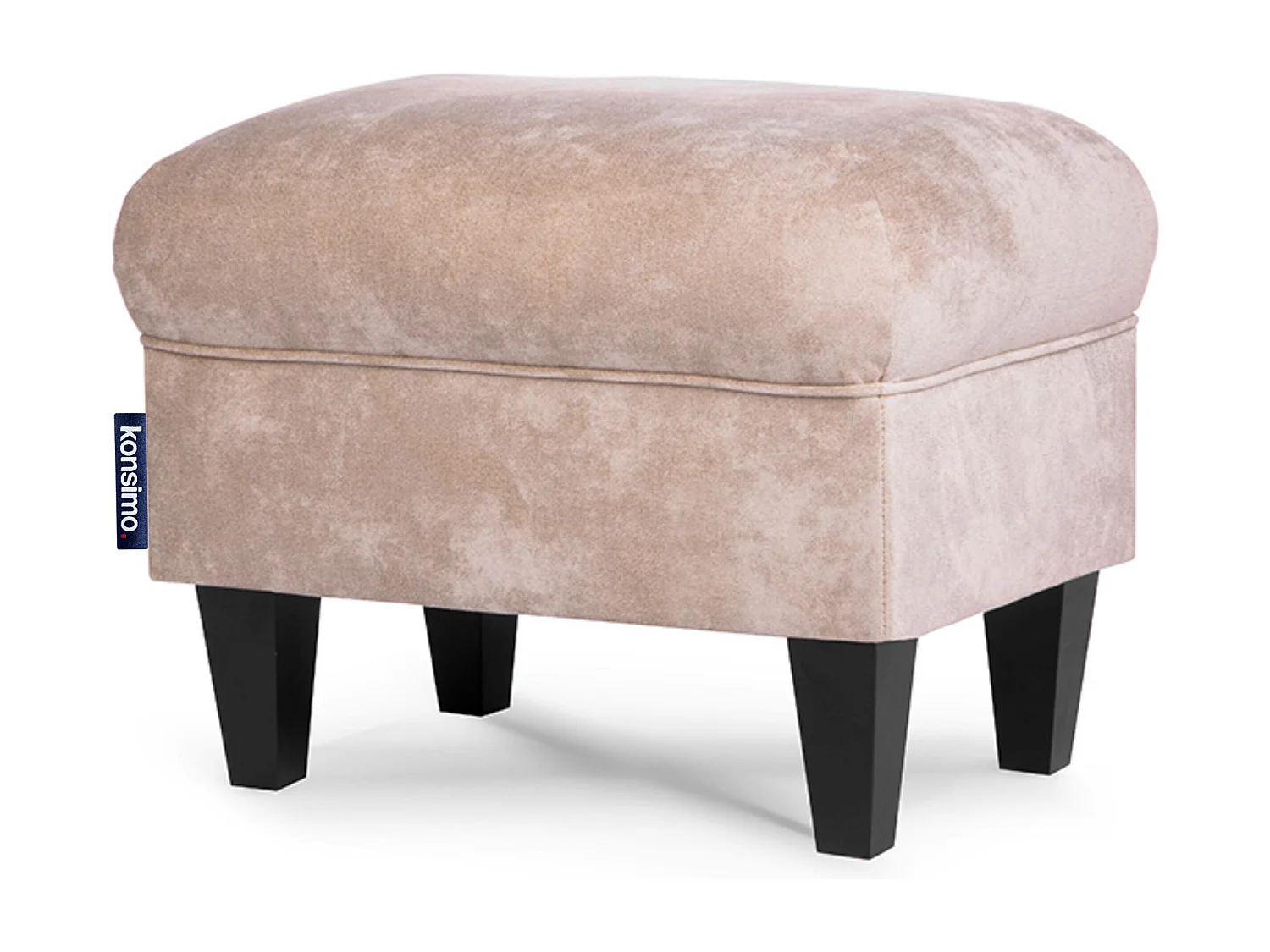 Sitzhocker zeitloses Design und pflegeleichter Stoff - beige - MILES