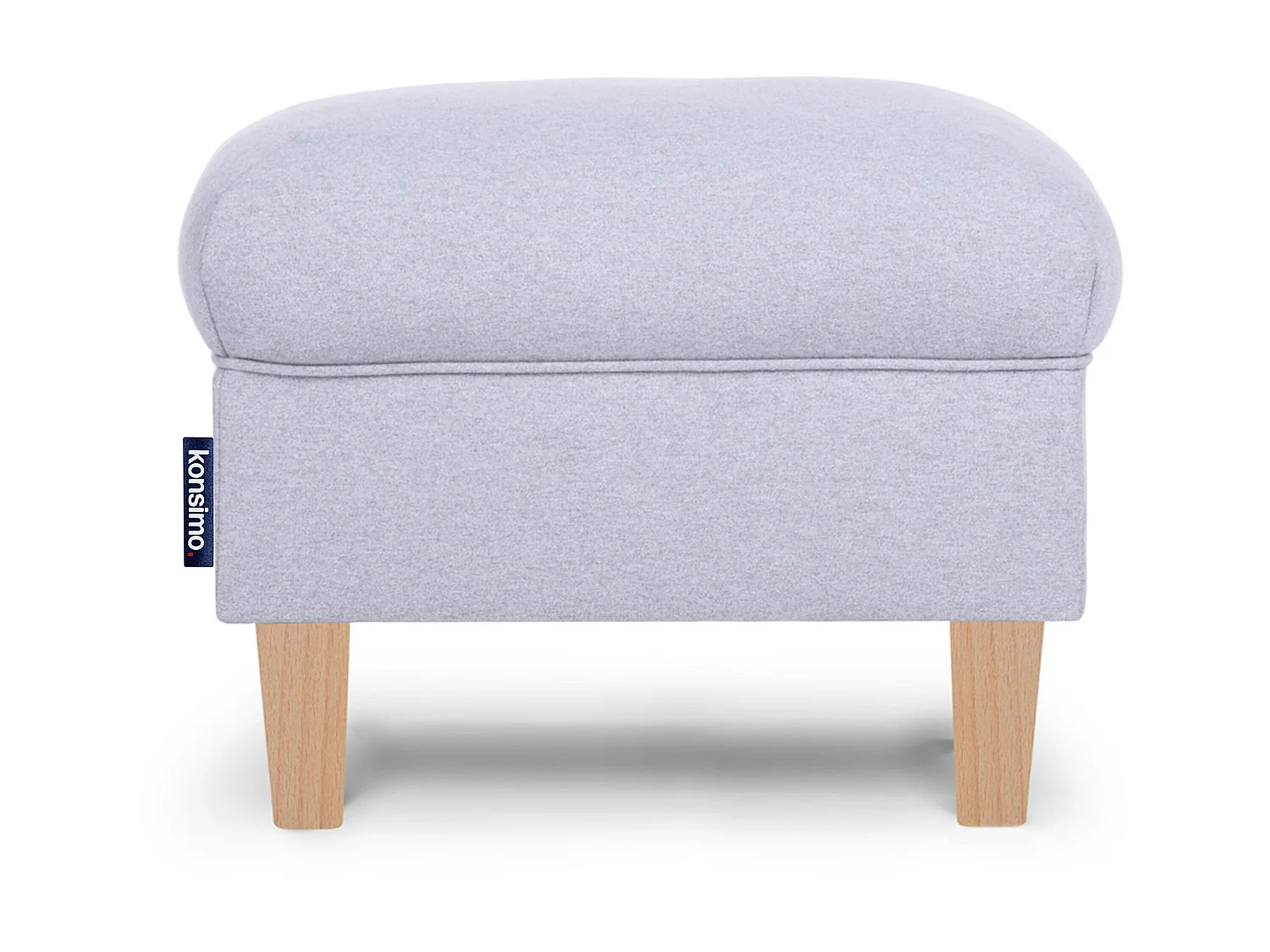 Sitzhocker zeitloses Design und pflegeleichter Stoff - hellgrau - MILES