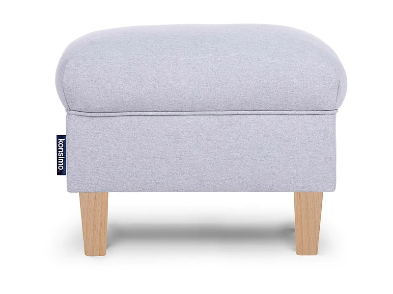 Sitzhocker zeitloses Design und pflegeleichter Stoff - hellgrau - MILES