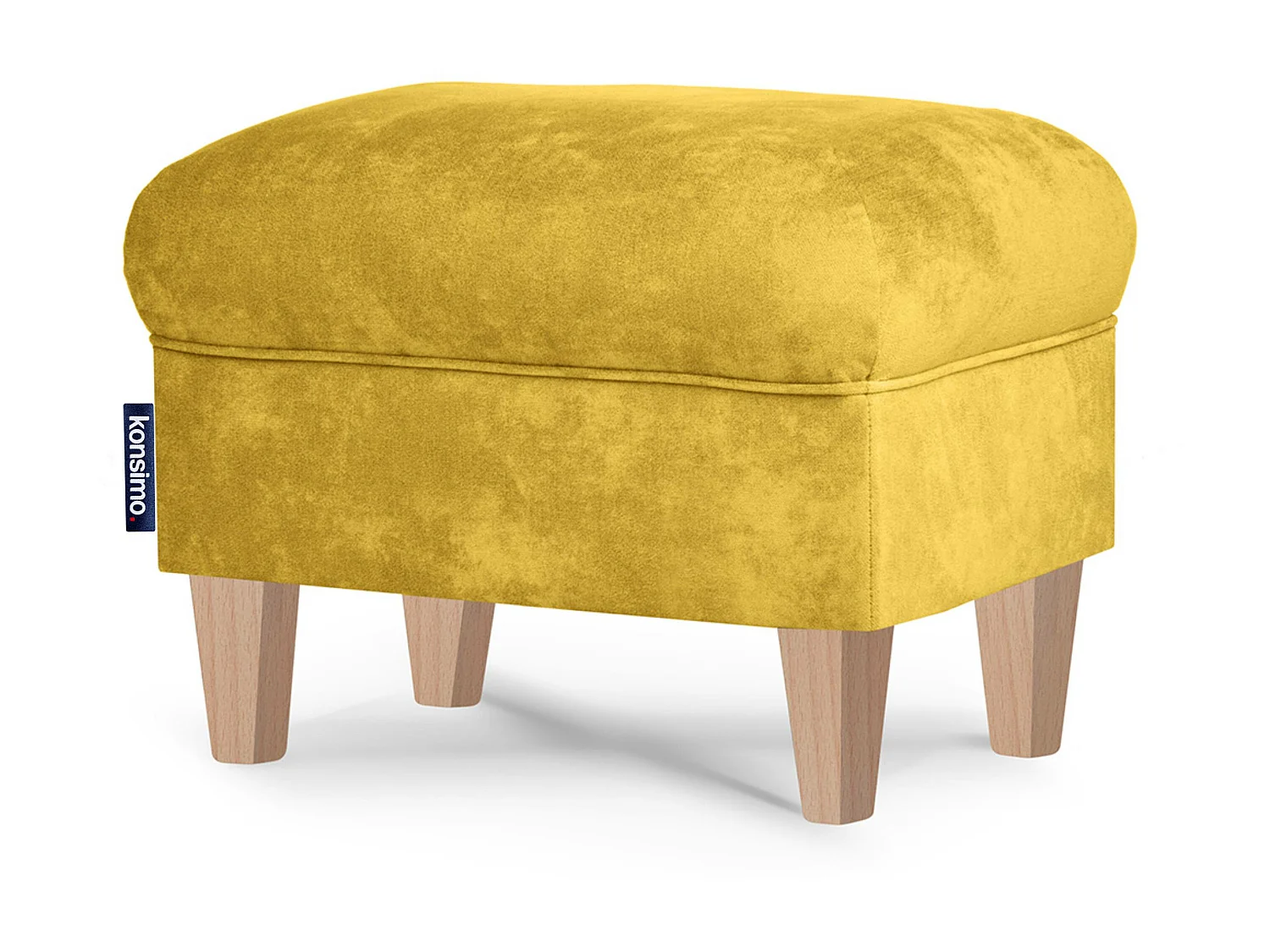 Sitzhocker zeitloses Design und pflegeleichter Stoff - gelb - MILES