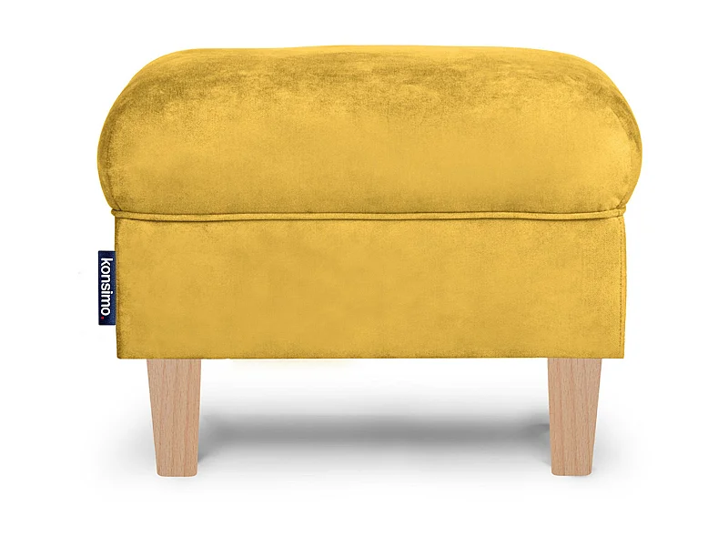 Sitzhocker zeitloses Design und pflegeleichter Stoff - gelb - MILES