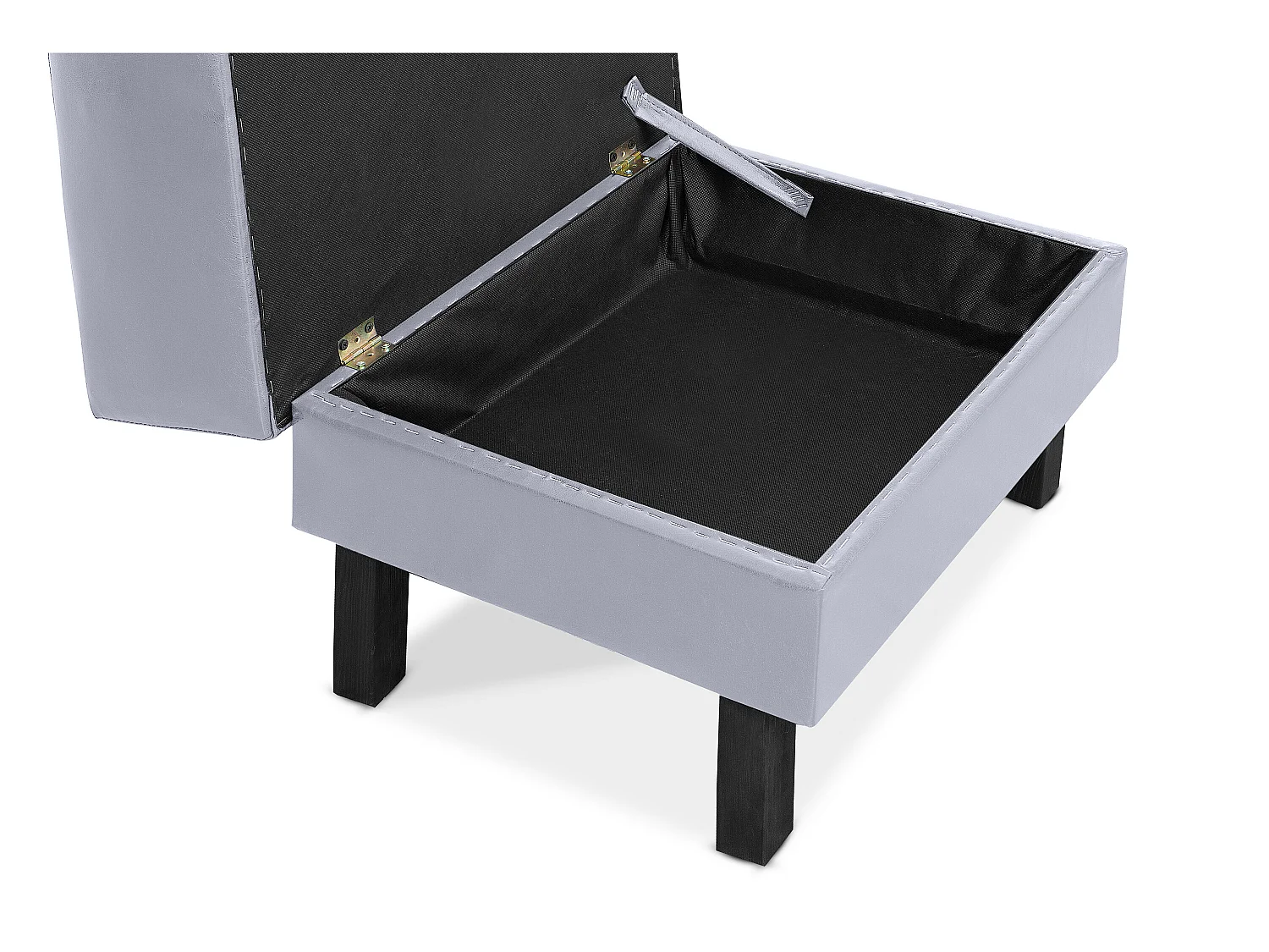 Sitzhocker auf hohen Holzbeinen - grau - ESPECTO