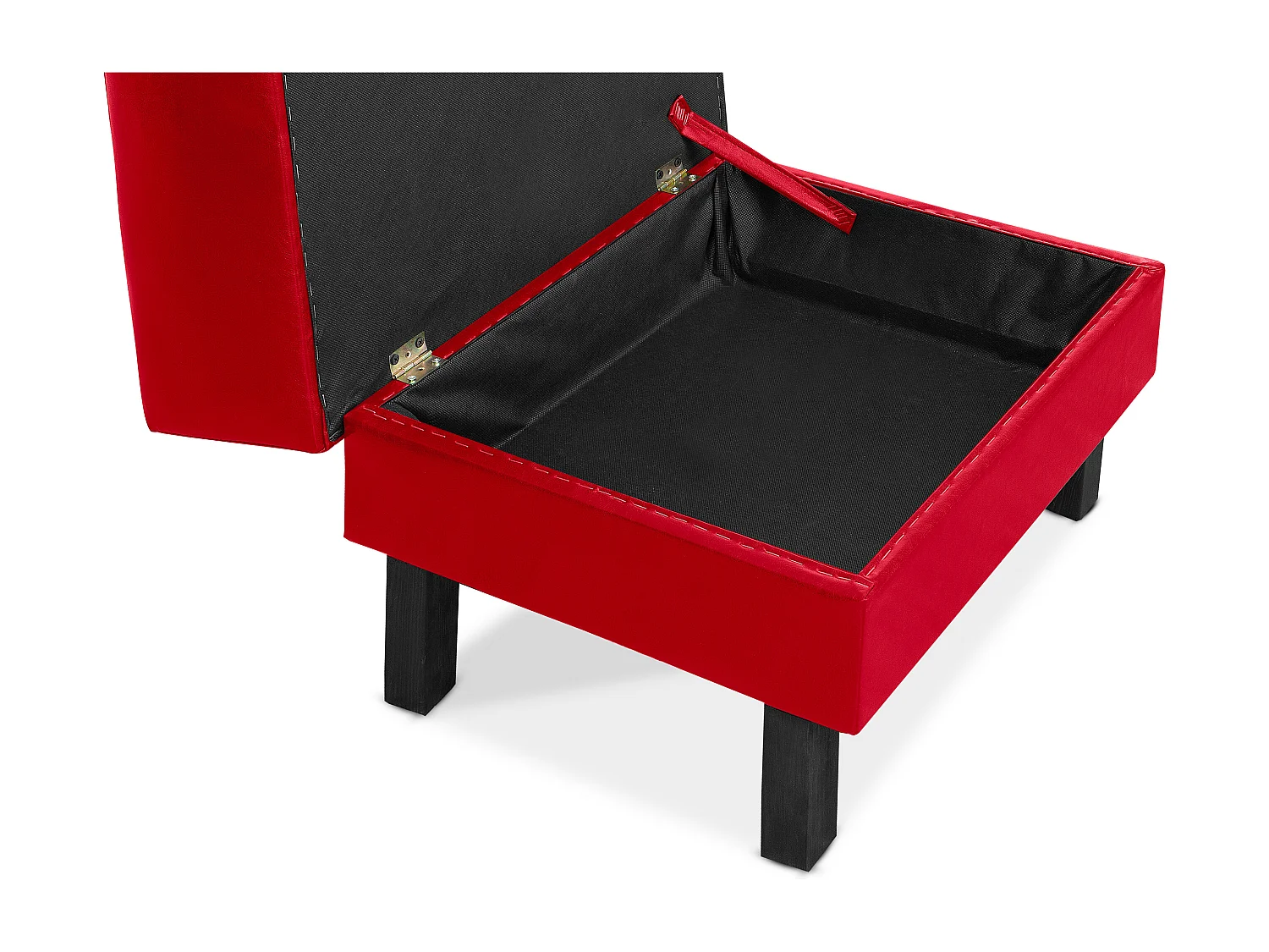 Sitzhocker auf hohen Holzbeinen - rot - ESPECTO