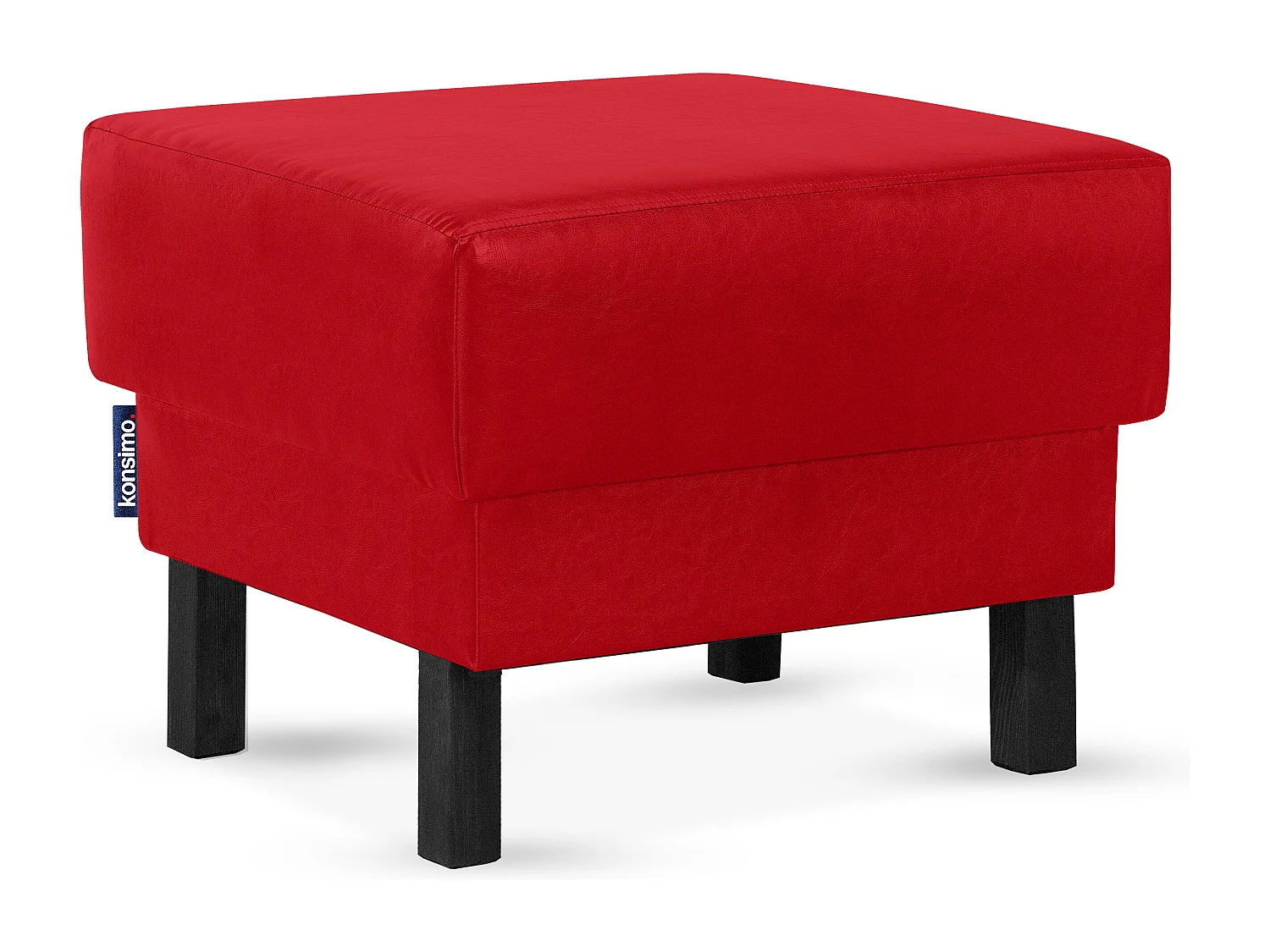 Sitzhocker auf hohen Holzbeinen - rot - ESPECTO