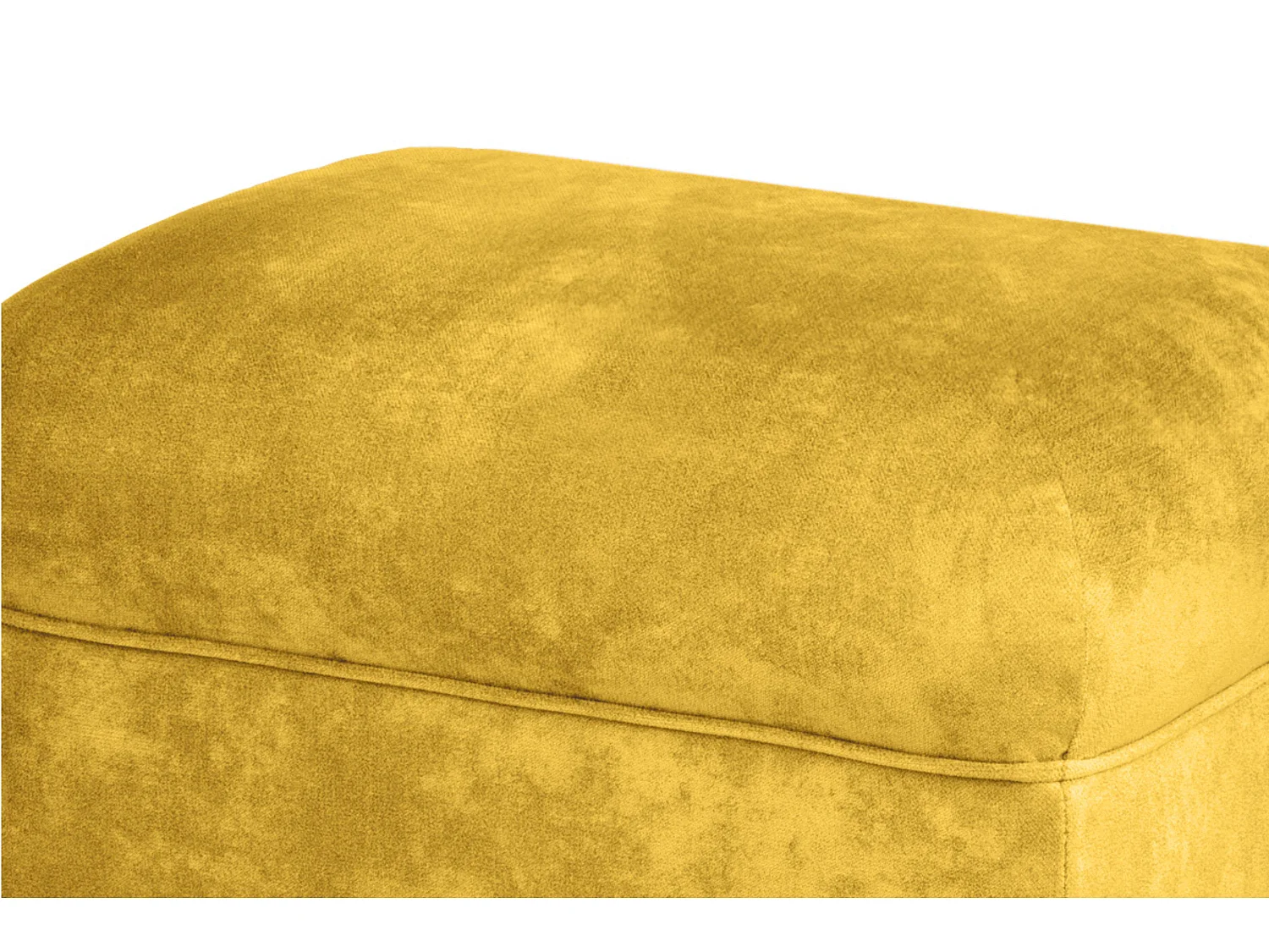 Sitzhocker zeitloses Design und pflegeleichter Stoff - gelb - MILES