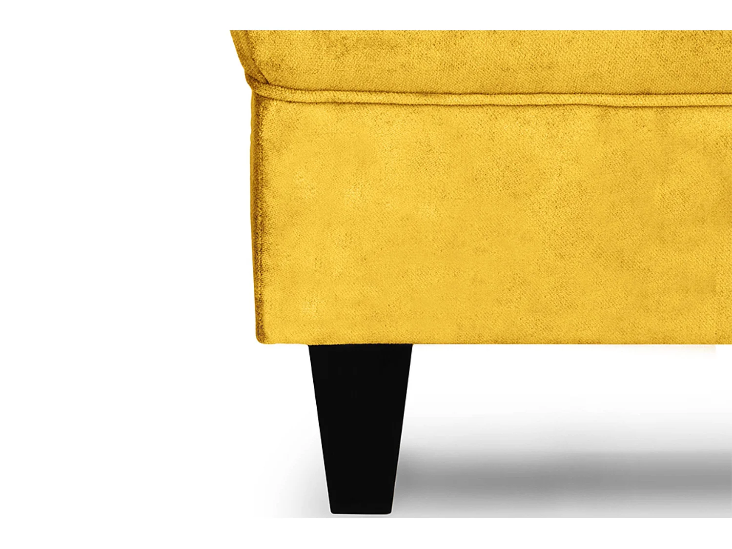 Sitzhocker zeitloses Design und pflegeleichter Stoff - gelb - MILES