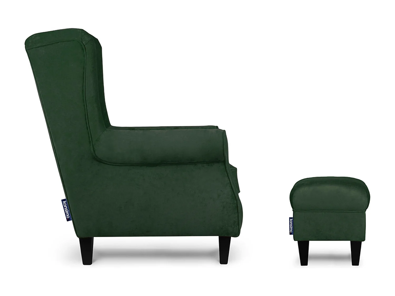 Sitzhocker zeitloses Design und pflegeleichter Stoff - grün - MILES