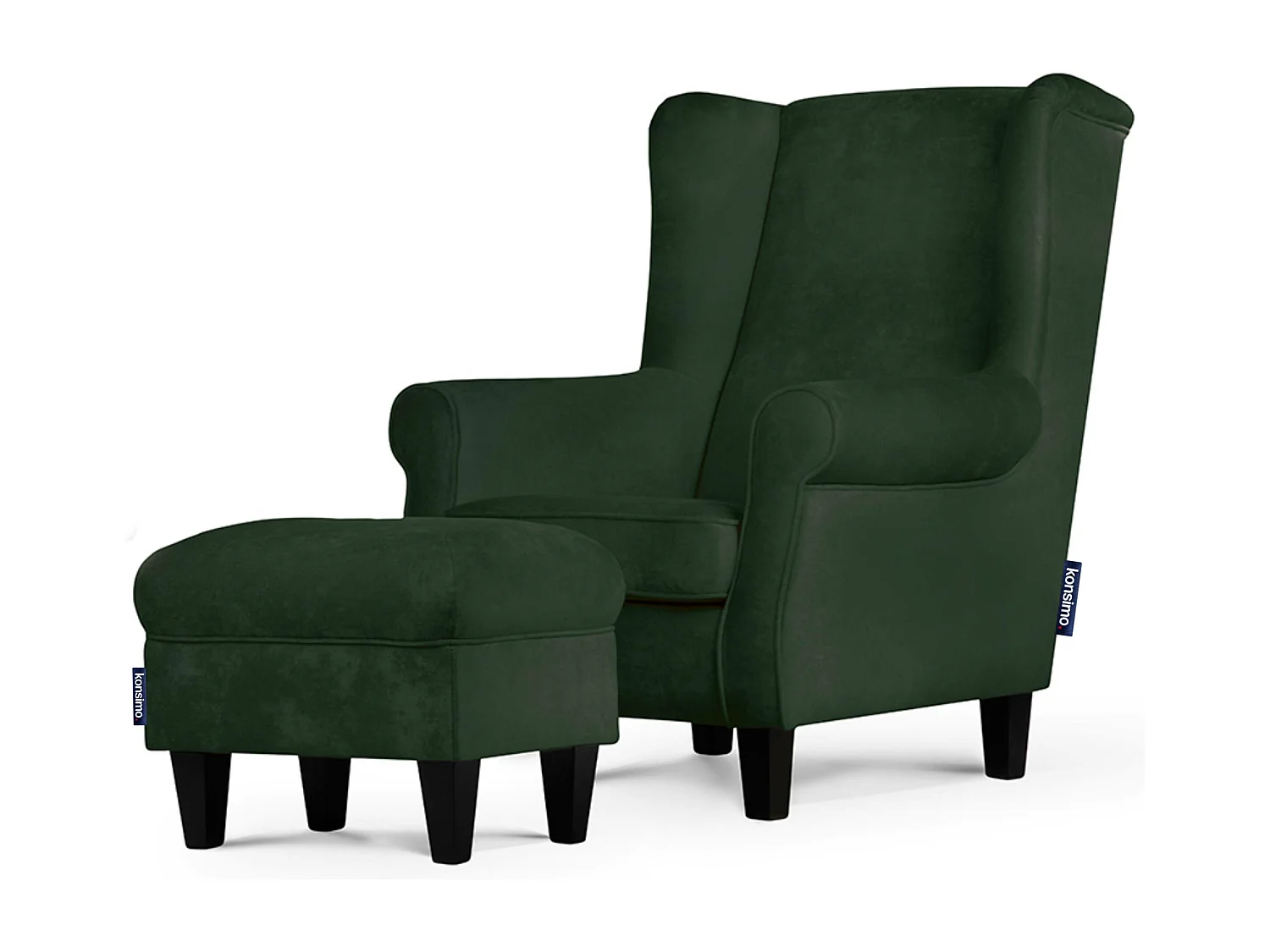 Sitzhocker zeitloses Design und pflegeleichter Stoff - grün - MILES