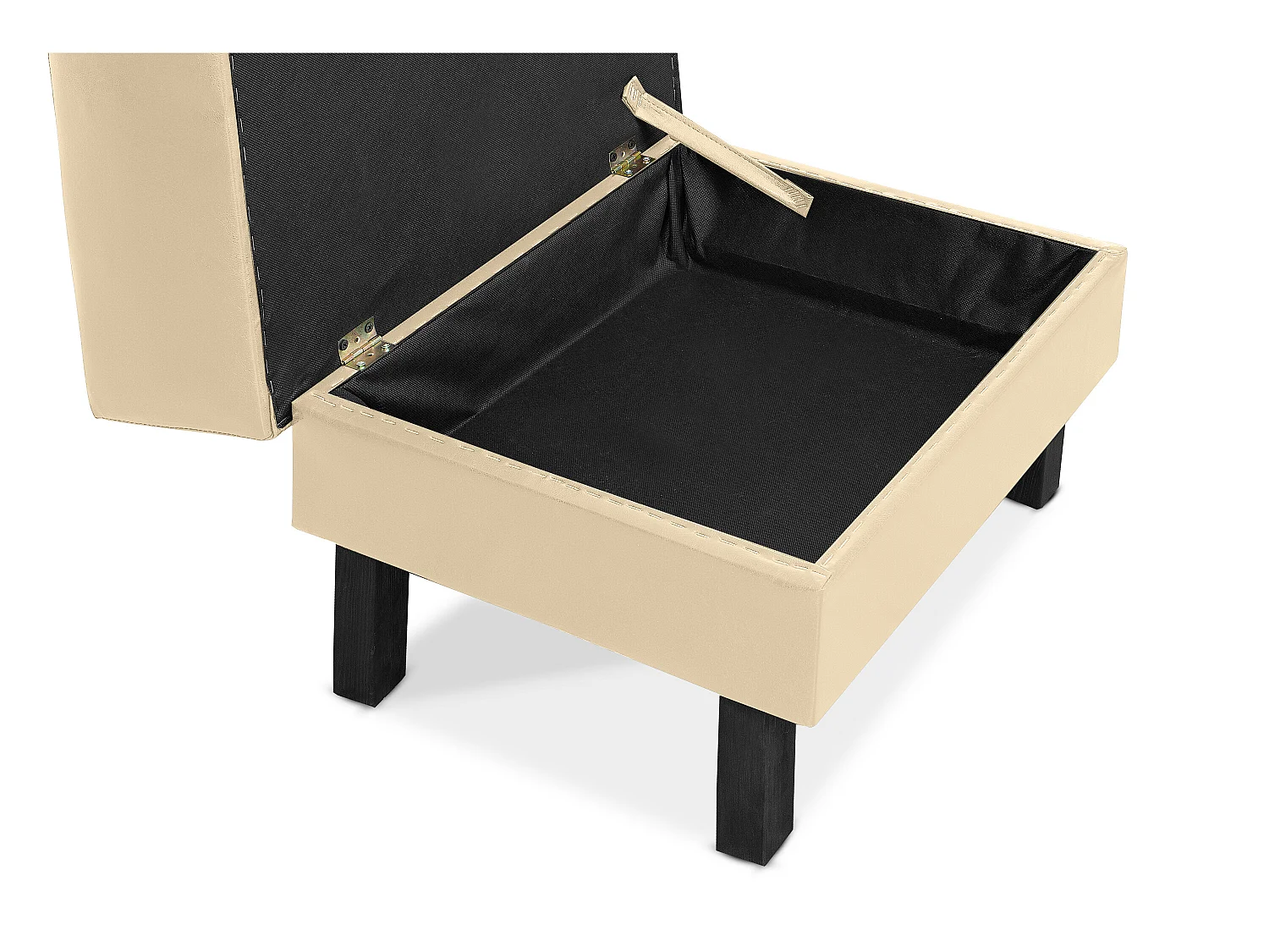 Sitzhocker auf hohen Holzbeinen - Ecru - ESPECTO