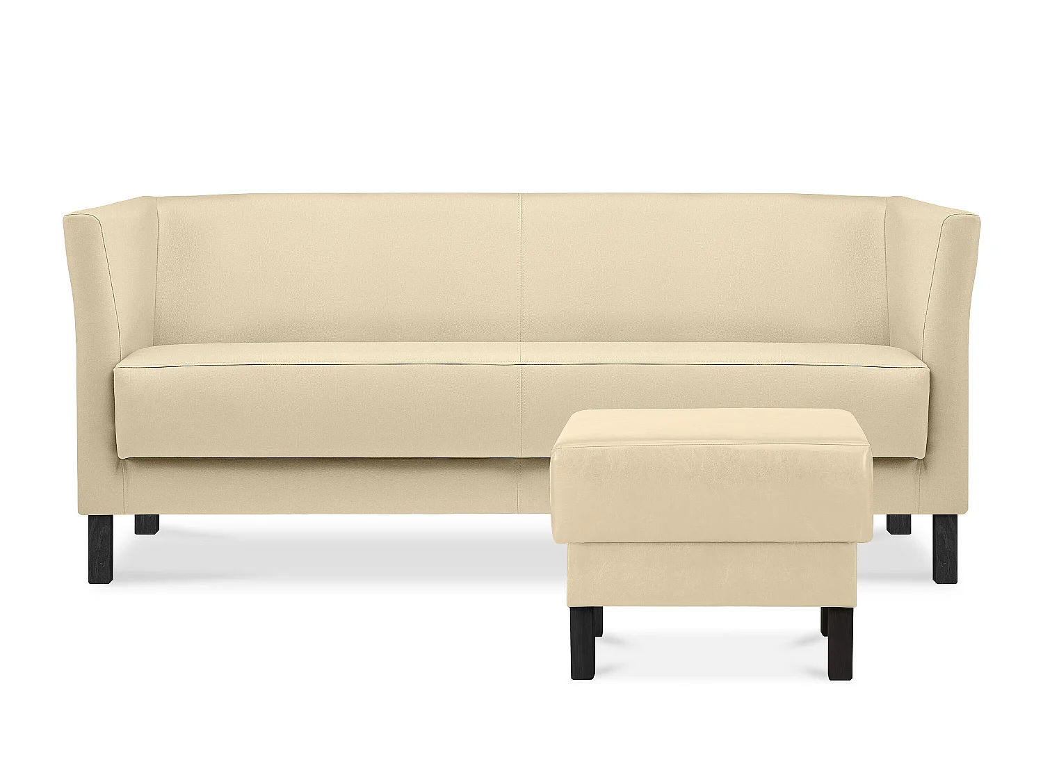 Sitzhocker auf hohen Holzbeinen - Ecru - ESPECTO