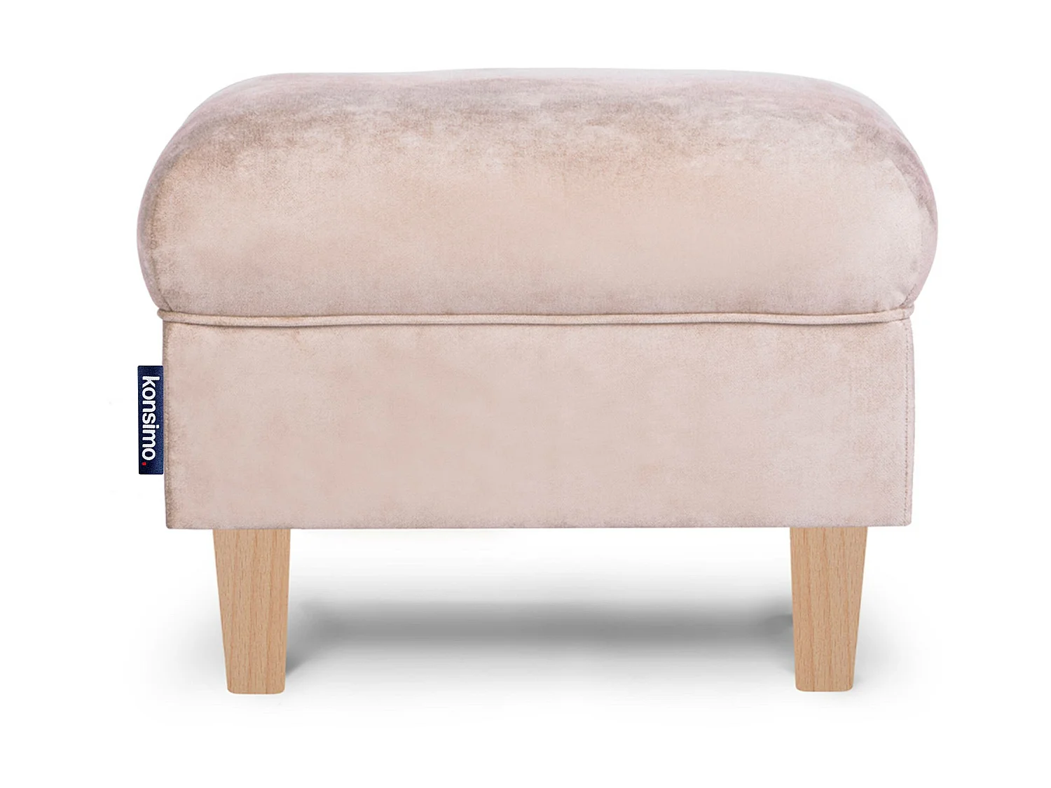 Sitzhocker zeitloses Design und pflegeleichter Stoff - beige - MILES