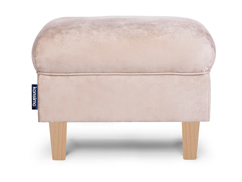 Sitzhocker zeitloses Design und pflegeleichter Stoff - beige - MILES